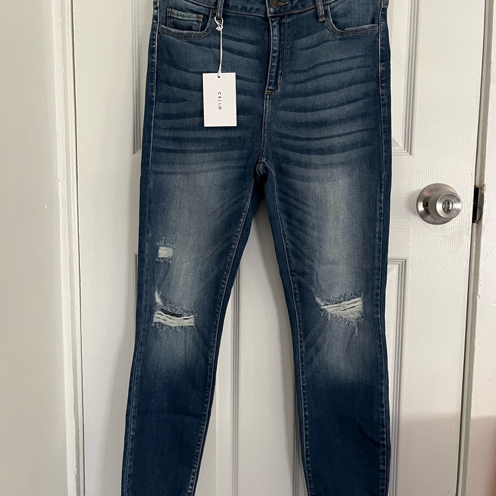 Cello Women's Blue Distressed Jeans